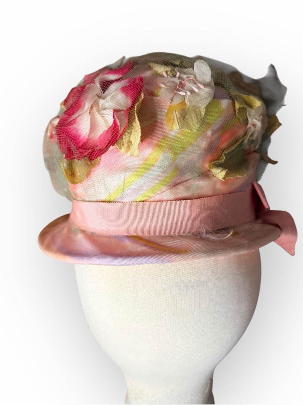 1950’s Floral Pink Women's Cocktail Hat